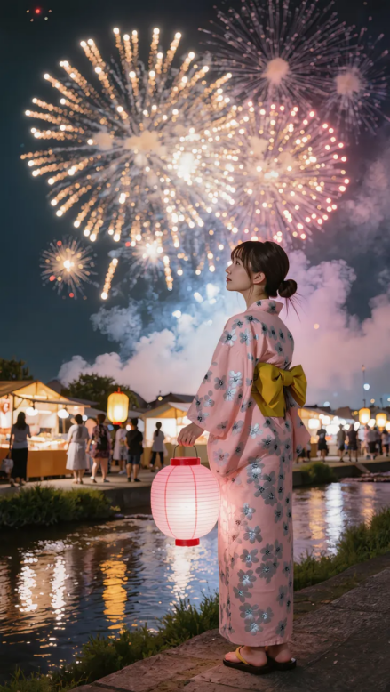 Before and after yukata color and pattern editing